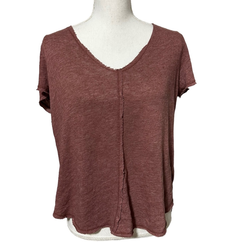 Rust Red Deconstructed Tee - image 1